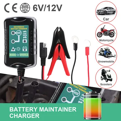 6V 12V Trickle Battery Charger Maintainer For Boat Lawn Mower Tractor Car Marine • $23.89