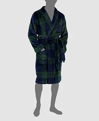 $70 Club Room Men's Green Plush Fleece Pajama Robe Lounge Sleepwear Size L/XL • $23.18