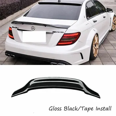 Fits Mercedes W204 C300 Sedan High Kick Glossy Black RT Style Trunk Spoiler Wing • $56.70