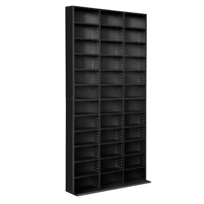 Artiss Bookshelf Display Shelves CD DVD Storage Rack Stand Bookcase Black BERT • $139.95