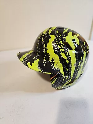 Schutt Neon Lime Green Yellow Black Youth S Baseball Helmet 3242 Osfm Ssmc Aaf • $15