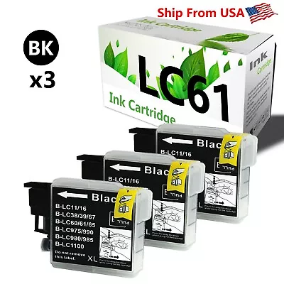 3PK LC-61 LC 61 Ink Cartridge For MFC-J410W J415W J615W Printer • $9.19