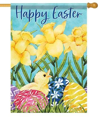 Easter Eggs And Daffodils House Flag • $27.44