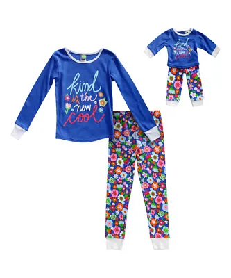 Girl 4-14 And Doll Matching Kind Is Cool Floral Pajama Outfit Fit American Girl • $26.99