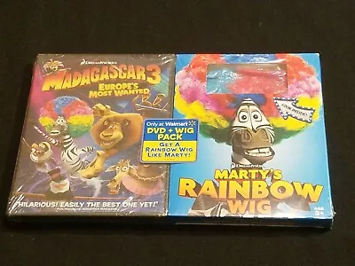 Brand New Madagascar 3: Europe's Most Wanted DVD + Bonus Marty's Rainbow Wig Kid • $6.98