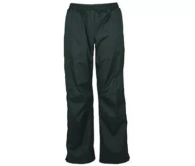 WATERPROOF WINDPROOF TROUSERS Mens Large Black Trek Pants Outdoor Hiking Bottoms • £11.55