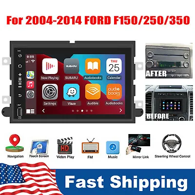 For 2013 2014 Ford F-150 Raptor Apple CarPlay Car Radio Android 12.0 GPS Navi FM • $147