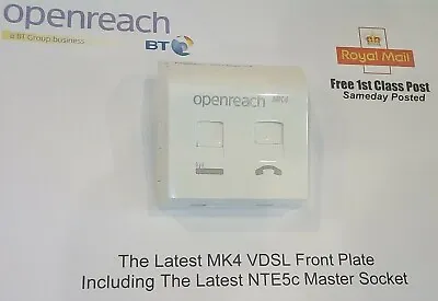 £9.99 • Buy Openreach Master Socket With Modem Socket Inc Backbox ***1ST CLASS POST ***