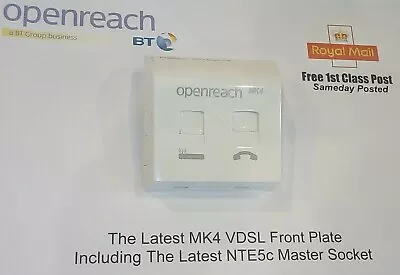 £9.99 • Buy Openreach Master Socket With Modem Socket Inc Backbox ***1ST CLASS POST ***