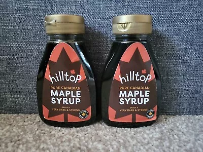 2x Hilltop Honey Pure Canadian Maple Syrup - Very Dark & Strong 230g • £12.99