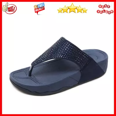 Women's Ladies Flip Flop Summer Crystal Sandals Fit Flops Cool Mule Slippers • $28.22