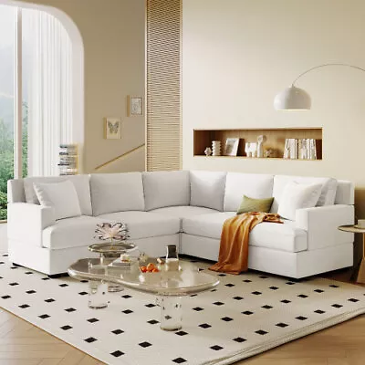 L-Shaped Modern Modular Sofa Living Room Sectional Sofa CouchWith Solid Frame • $911.04