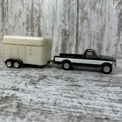 Vintage Die Cast 4X4 Pickup Truck & Horse Trailer By ERTL • $14.97