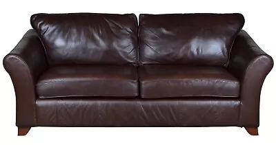 £1090 • Buy British M&s Abbey Brown Leather 2 Seater Sofa / 3 Seater Available