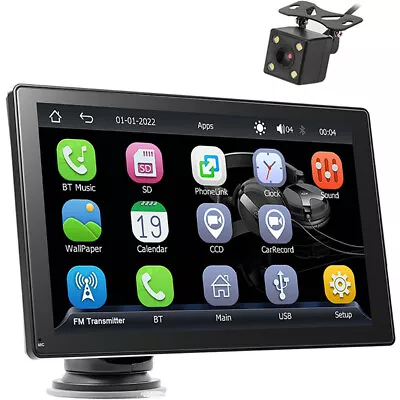 9in Wireless CarPlay Android Auto MP5 Player Car Radio Bluetooth W/Camera Kit • $111.50