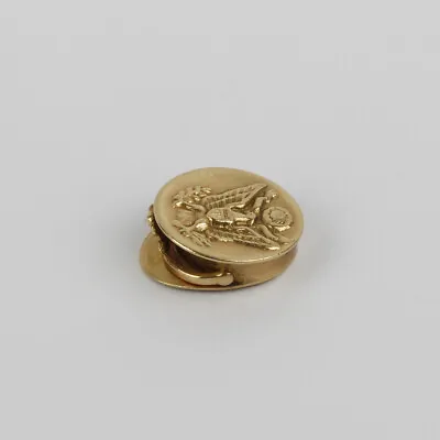 Vintage 14k Yellow Gold 3D Army Navy Corporal Captain Hat Charm • $254.74