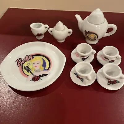 Barbie Miniature China Tea Set 12 Pieces 35th Anniversary • $12.99