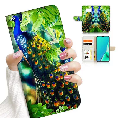 ( For Samsung S7 ) Wallet Flip Case Cover AJ24016 Peacock • $12.99