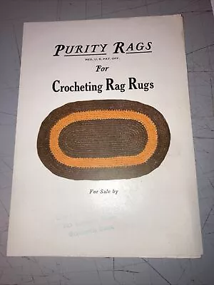 Vintage Advertising Brochure Purity Rags For Crocheting Rag Rugs Sewing • $28