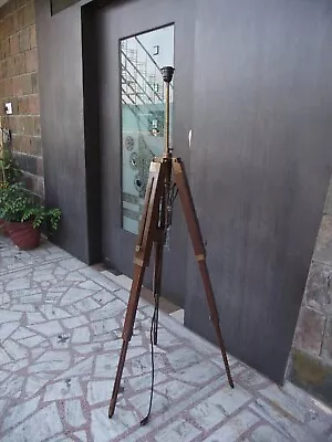 $121.06 • Buy 3 Fold Vintage Nautical Antique Floor Lamps Stand Light Wooden Adjustable Tripod