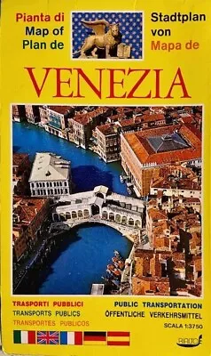 £12.10 • Buy VINTAGE Map Of Venice, Italy. Multiple Languages. By Rialto Maps