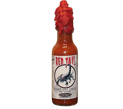 Scorpion Hot Sauce Trinidad Moruga Red Tail Wax Sealed Skull Very Hot Gift Spicy • $12.99