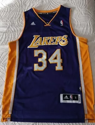 LA Lakers NBA Classic Shaquille O'Neal #34 Replica Jersey Purple Yellow Sz Small • $29.99