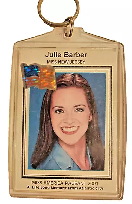 Miss New Jersey Julie Barber Real Photo 2001 Miss America Pageant Key Chain • $37.50