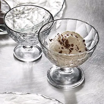 Bormioli Rocco Glass Ice Cream Sundae Glasses Appetizer Dessert Cocktail Fruit • £10.99