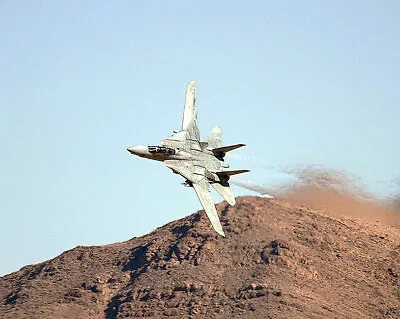 F-14 TOMCAT NAVY FIGHTER BANKING 8x10 GLOSSY PHOTO PRINT • $14.99