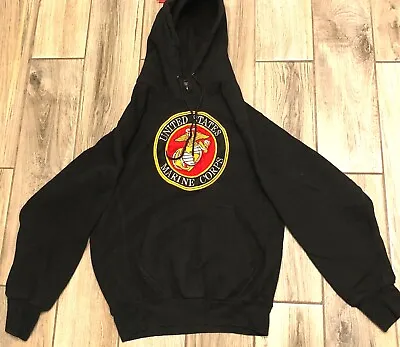 United States Marine Corp Steve Barry's Hoodie Black Long Sleeve Womens SZ XS • $24.50