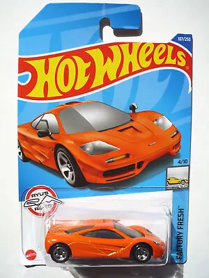 Hot Wheels (Orange) McLaren F1 Factory Fresh 4/10 (Long Card) 107/250 HCX13 • £2.60
