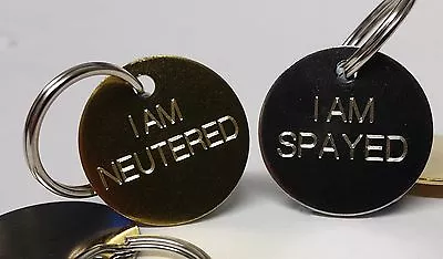 Engraved Pet Tag Spayed Neutered Deaf Chipped Nervous Diabetic Dog Cat Identity  • £3.99