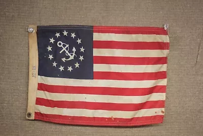 Vintage Nautical Flag Original Used Unique Boating Flag 50 Plus Years Old • $75