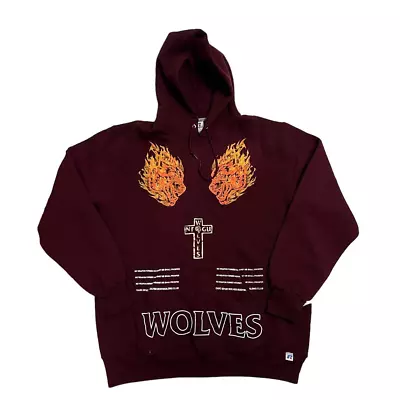 Darc Sport Men's Wolves Hoodie Sweatshirt In Large Maroon • $60