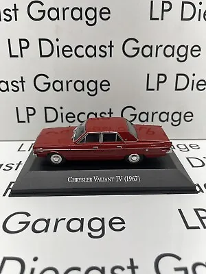 DIECAST MODEL 1967 Chrysler Valiant IV Red 4 Door Sedan 1:43 Scale Collectible • $19.99