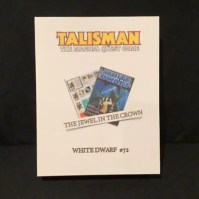 Talisman 2nd Ed Games Workshop White Dwarf 72 THE JEWEL IN THE CROWN Expansion • £38.56