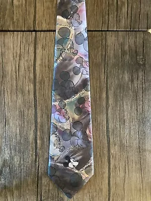 Vintage Disney Cervantes Mickey Mouse Neck Tie Polyester/Silk Made In U.S.A. • $11.20