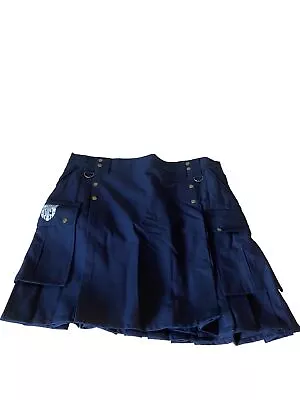 Damn Near Kilt Em Stowaway Utility Kilt XL Navy Blue Tactical 6 Pockets New • $68.40