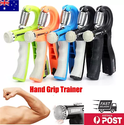 $11.76 • Buy Adjustable Hand Grip Strengthener Workout For Arm Finger Exercise Fitness Tool 