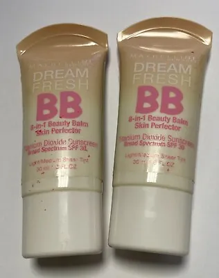 Maybelline  Dream BB Fresh 110 Light Med 8 In 1 Skin Perfector Tint ~ LOT OF 2 ~ • $14.75