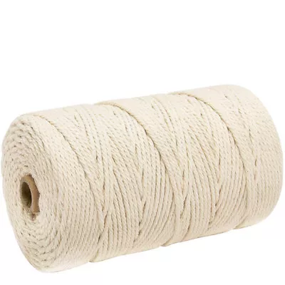 1-3.5mm Macrame Rope Cotton Twisted Cord Artisan Hand Craft 100-200m Hot Sold AW • $11.70