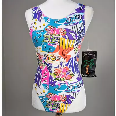 NWT Vintage 80s/90s Deadstock Gilda Marx Colorful Bodysuit Aerobics Leotard • $102.55