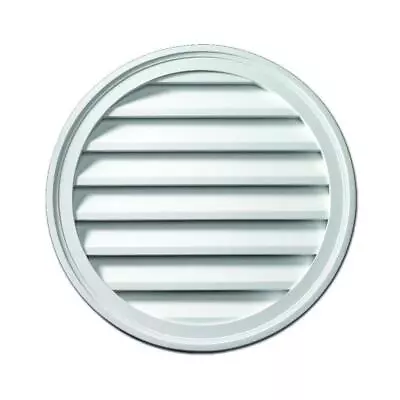 Fypon Gable Louver Vent 18 X18  Round White Polyurethane W/ Built-in Screen • $89.10