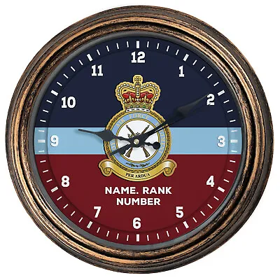 RAF Clock Air Force Personalised Wall Veteran British Military Army Gift AC62 • £22.95