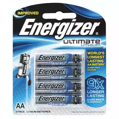 Energizer Ultimate Lithium AA Battery - 4 Pack • $25.95