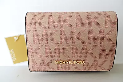 Michael Kors NWT Jet Set Medium Slim Leather Wallet Ballet Pink MSRP $98 • $55