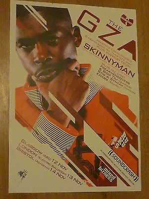 The GZA + Skinnyman Glasgow/London Etc 2008 Tour Memorabilia Concert Gig Poster! • $12.39
