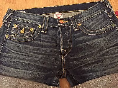 Authentic True Religion Jayde Vintage In Pioneer Boyfriend Shorts Sz 27 Nwot • $161.80