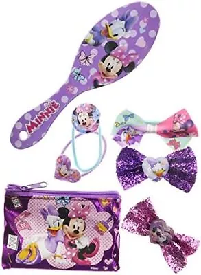 Minnie Mouse Hair Set Includes Hair Brush Hair Bows And Hair Clips 7 CT • $17.99